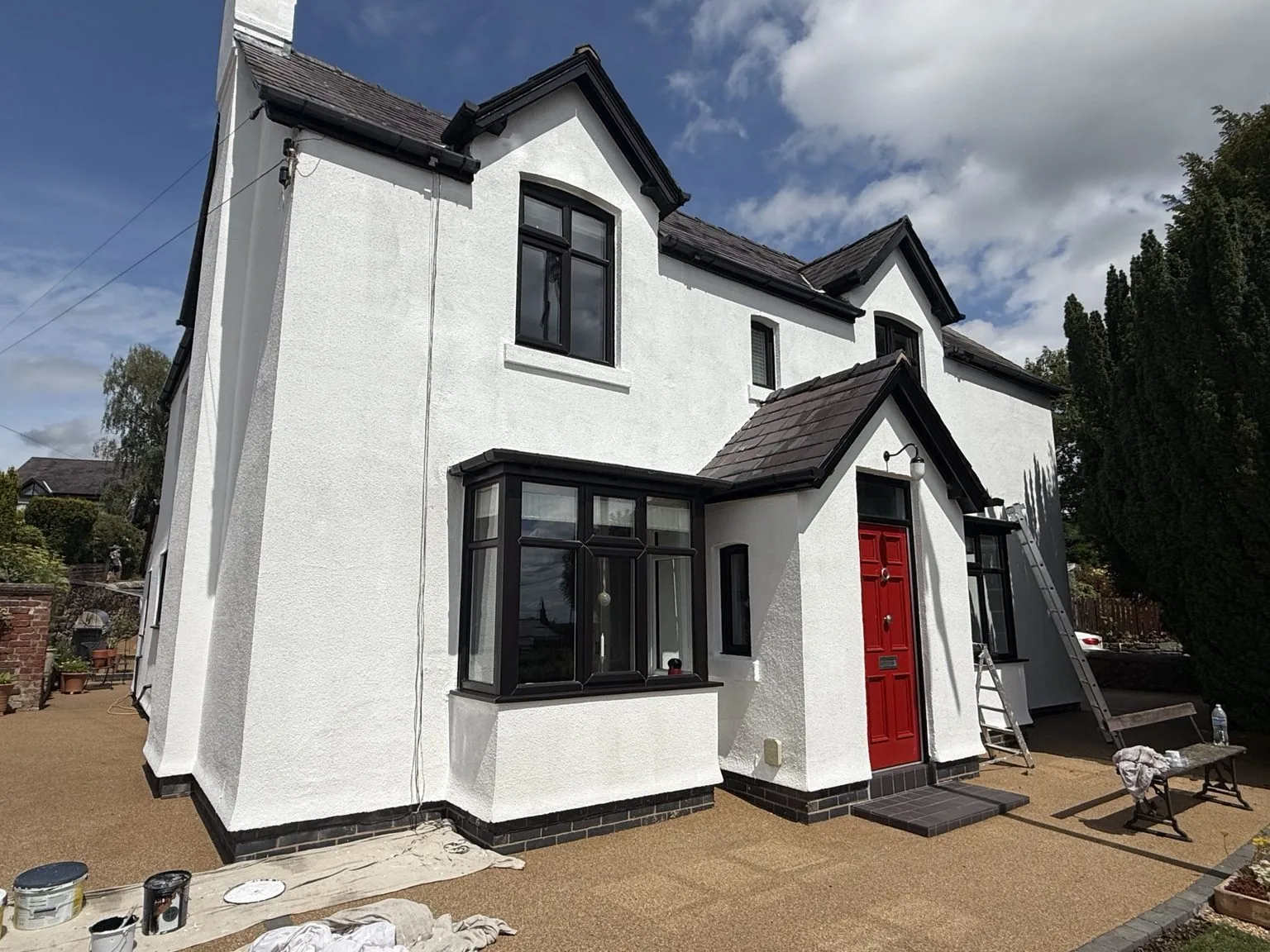 Completed exterior render painting project in Cheshire
