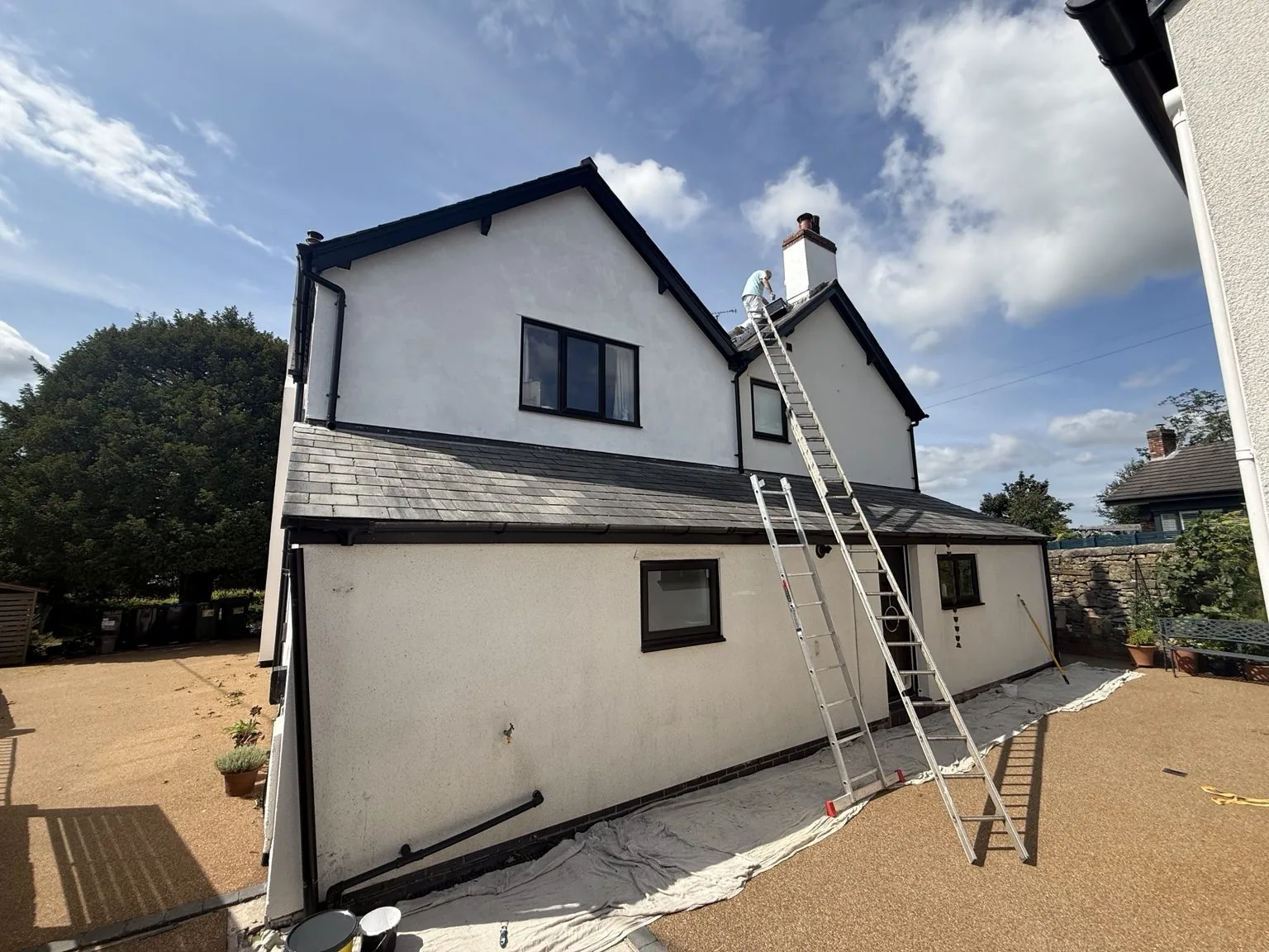 Preparation for exterior render repaint in cheshire