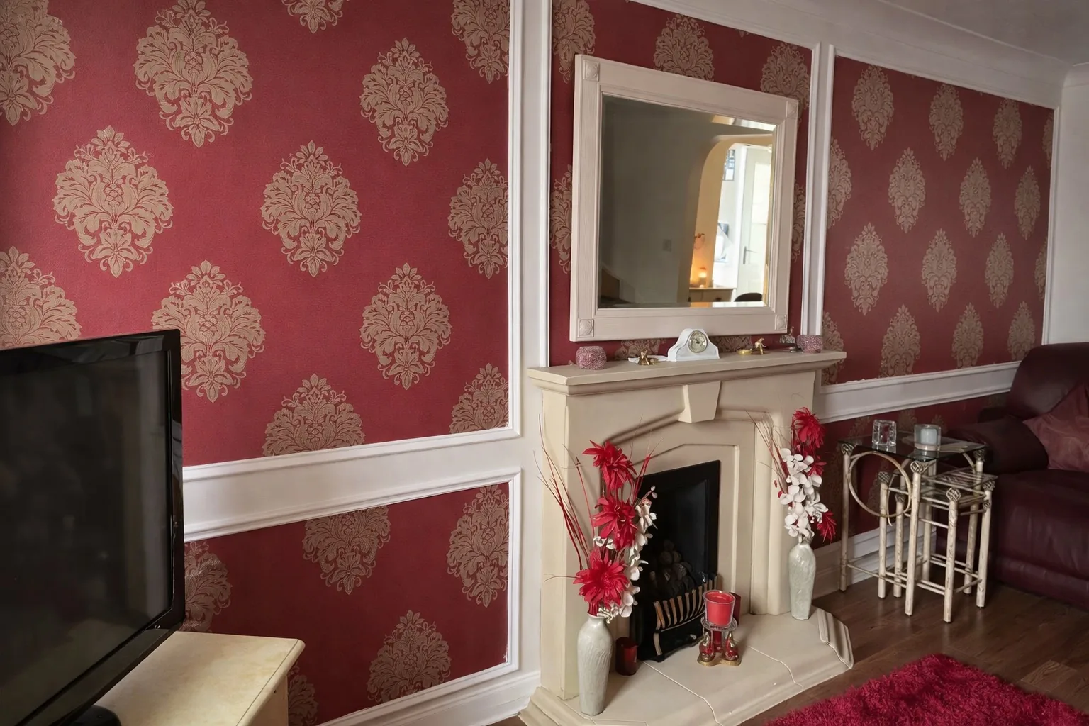 Feature wallpaper living room