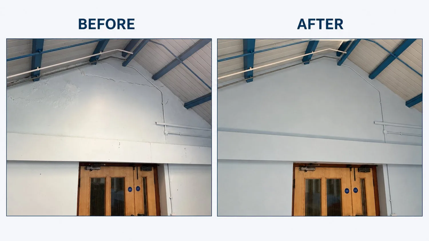 School internal area before & after