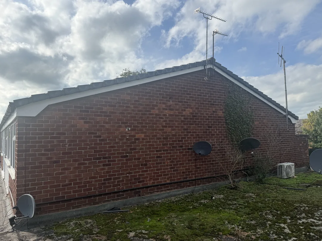 First apex and gable woodwork after redecoration.