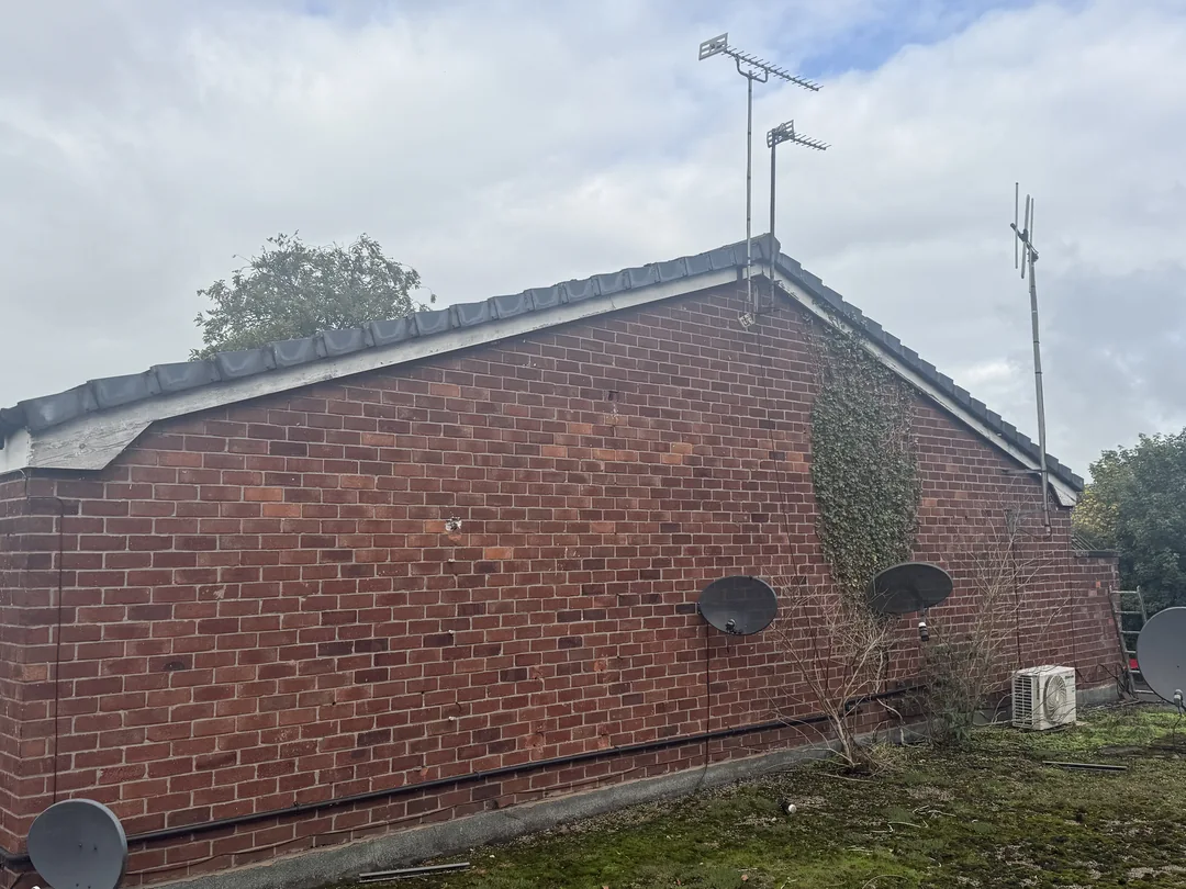 First apex and gable woodwork before redecoration.