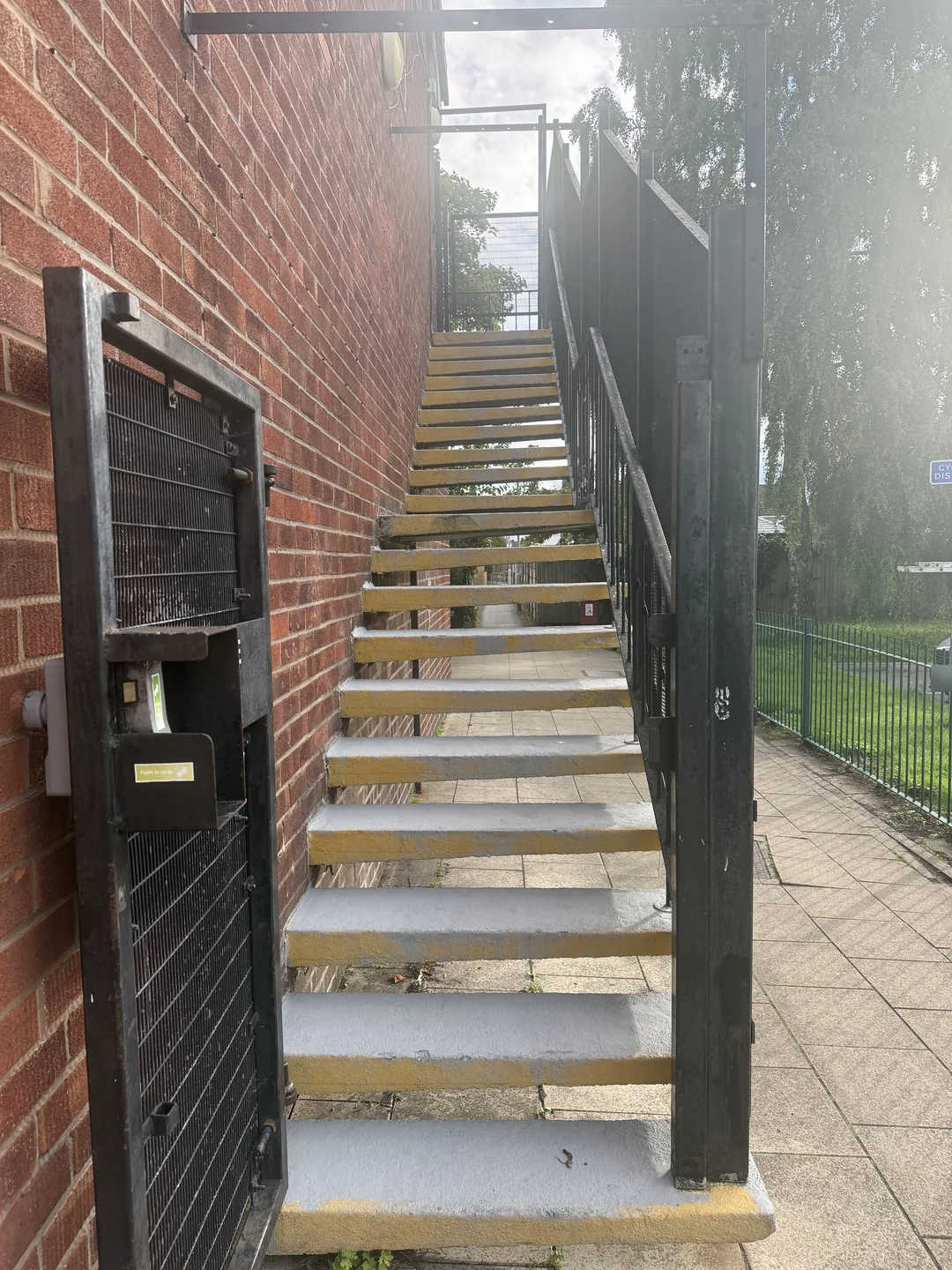 Second external staircase during preparation.