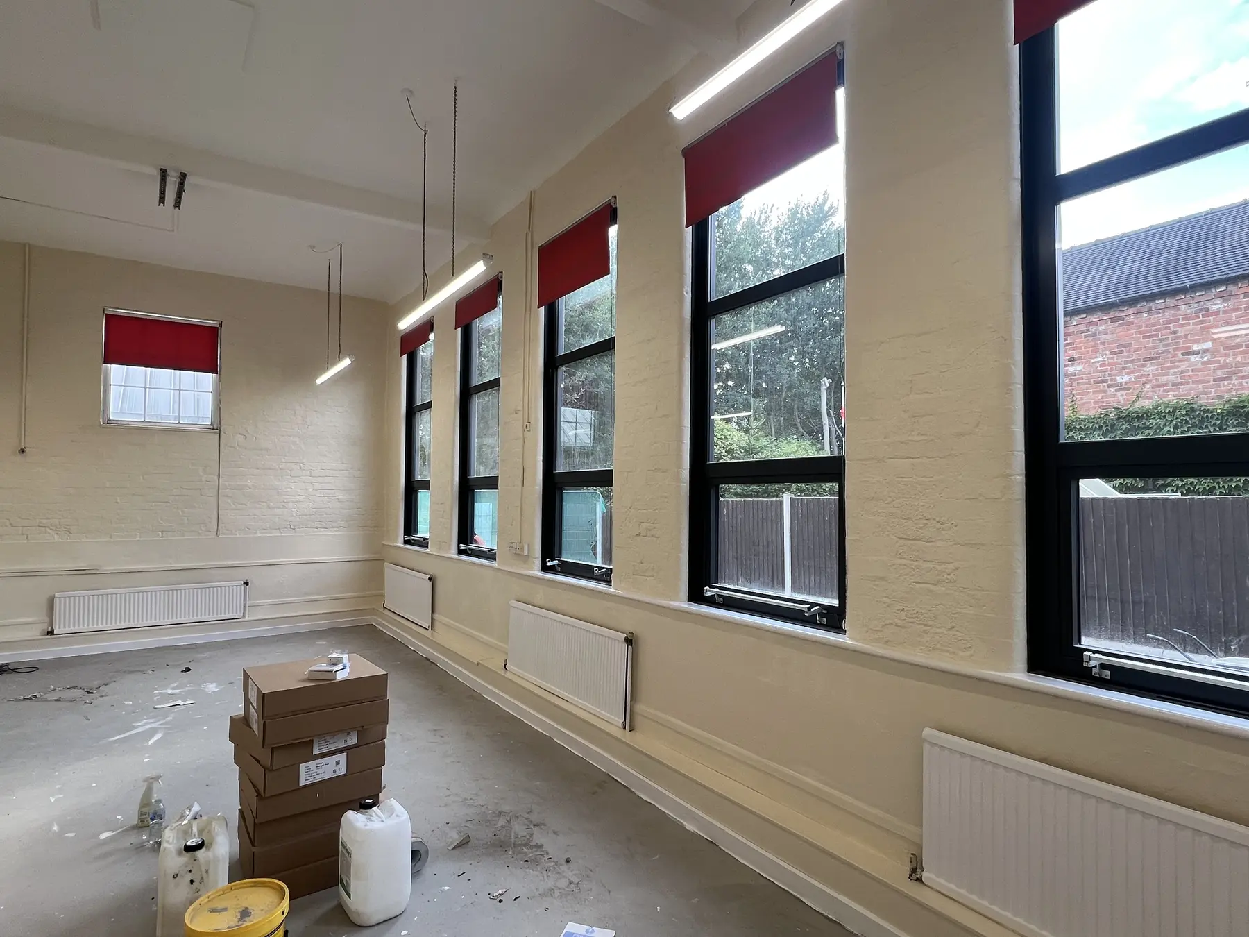 Classroom two window wall after decorating