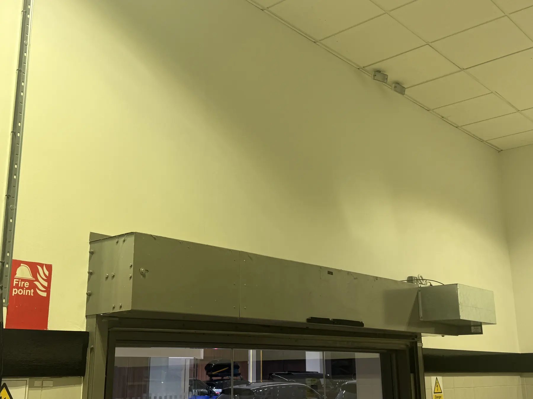 Main workshop loading-door wall after decorating