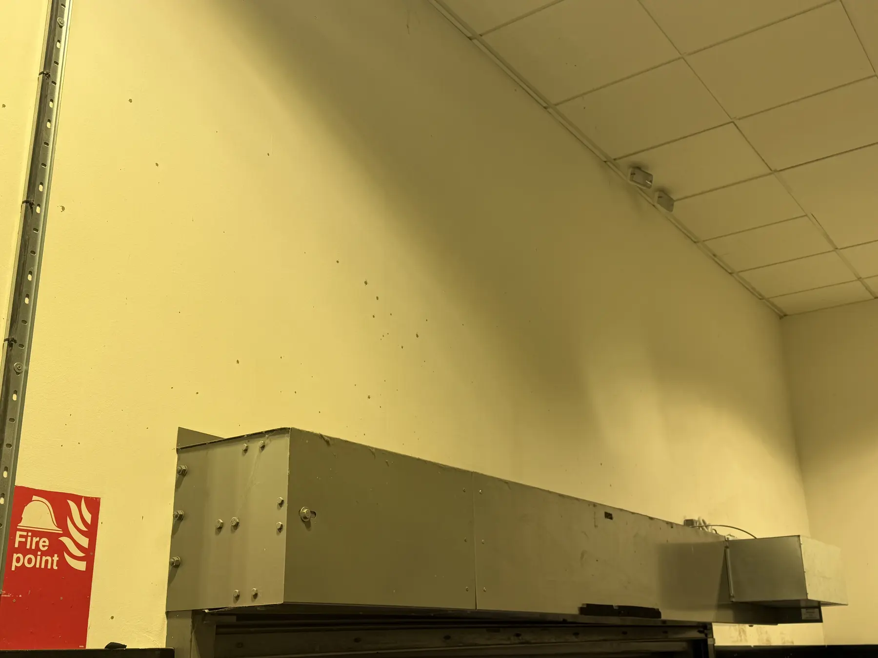 Main workshop loading-door wall before decorating