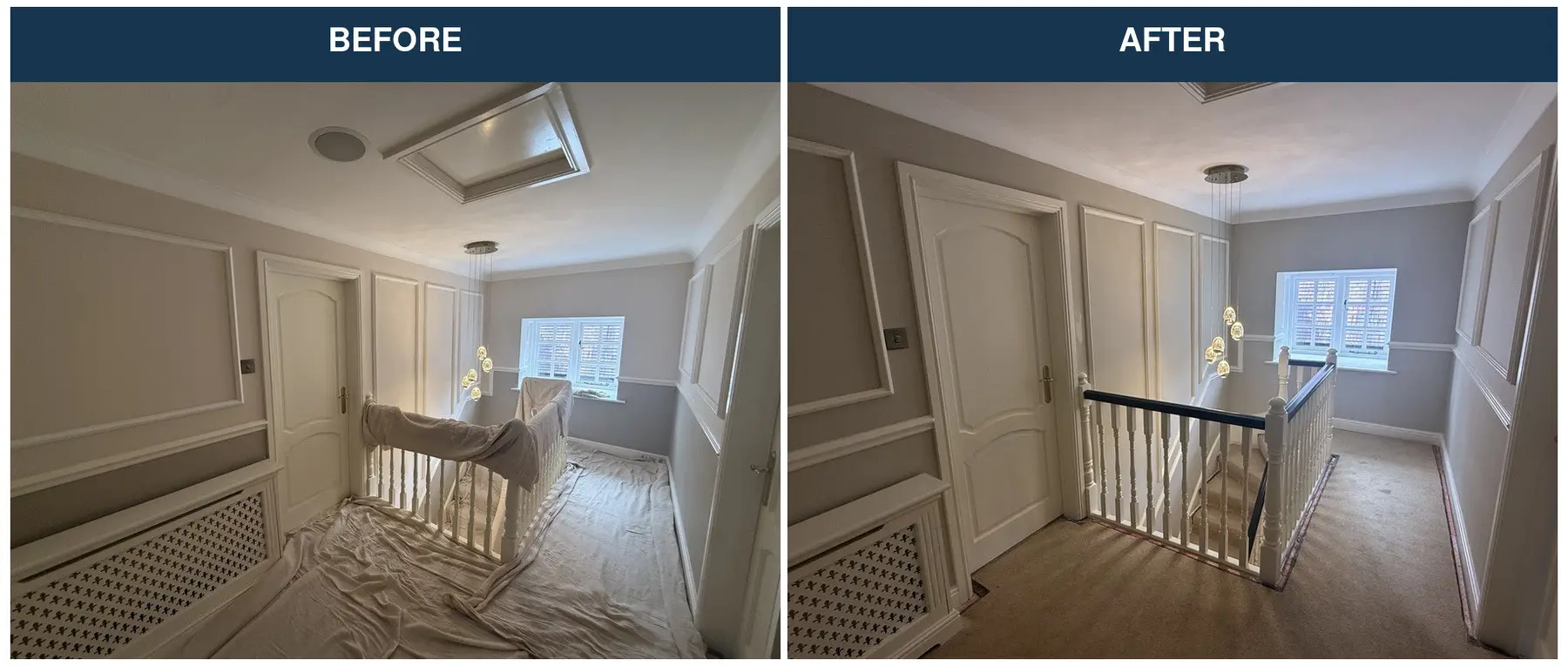 Completed Cheshire interior decorating relevant to Macclesfield enquiries