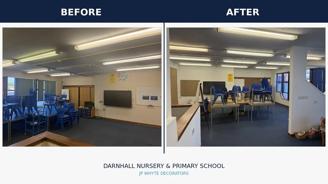 A further teaching-wall comparison across the classroom.